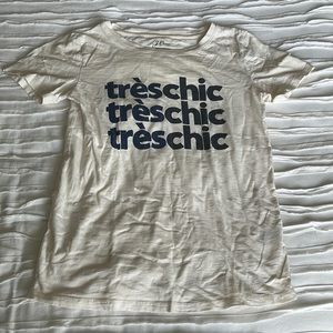 J Crew Tres Chic Tee XS